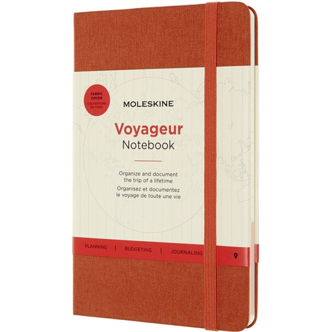 Блокнот MOLESKINE VOYAGEUR MEDIUM , нелинованный, оранжевый VN002F6